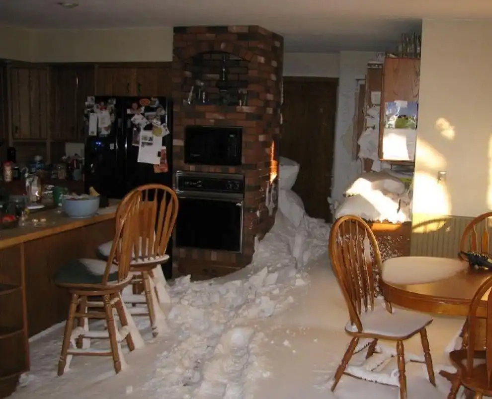 House with snow in it