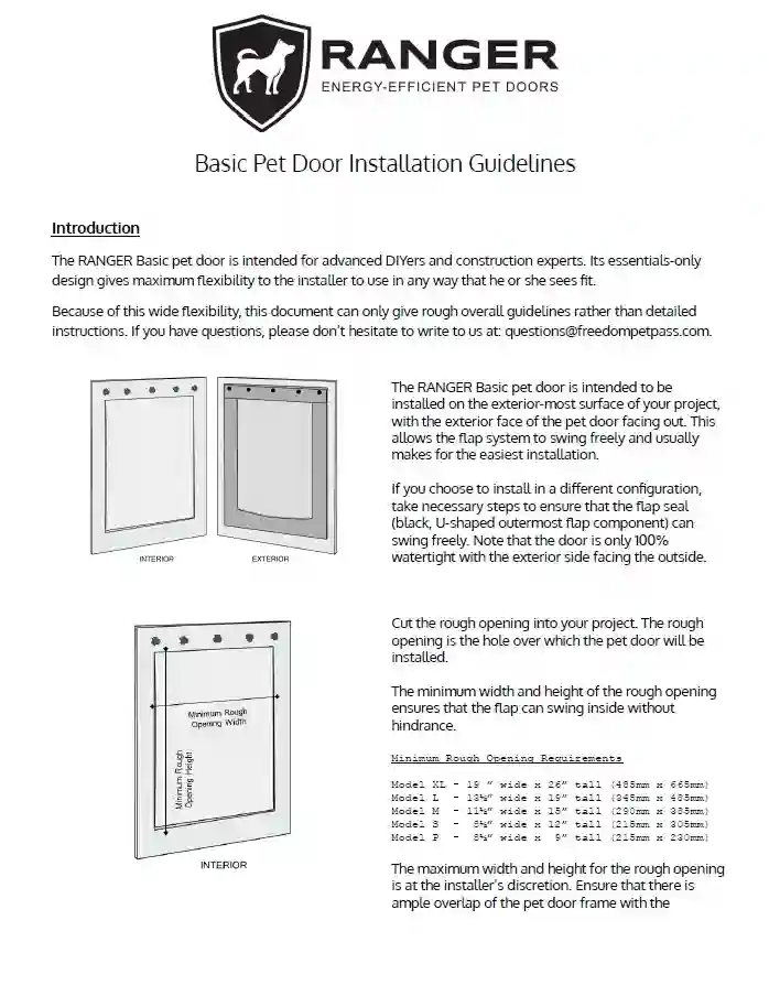 Basic Instruction Sheet