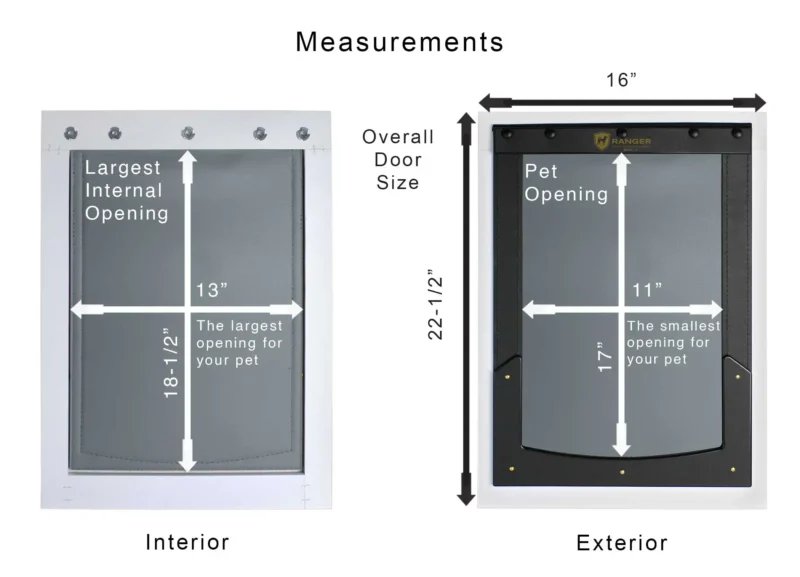 BAW-L-Grey-Measurements Measurements of large basic RANGER door