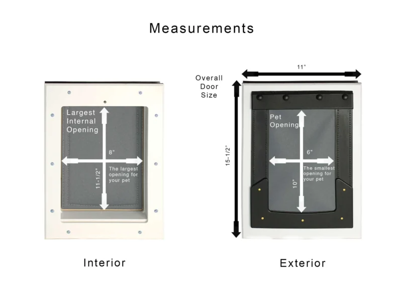 DMW-S-Grey-Measurements Image showing medium door measurements