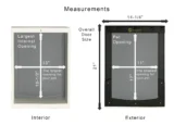 Measurements of large wall mounted door