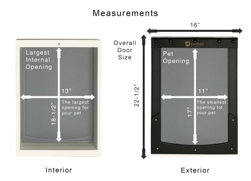 WM-L-Grey-Measurements Measurements of large wall mounted door