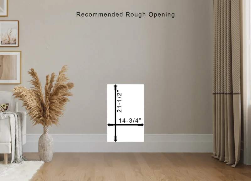 WM-L-siz Recommended rough opening